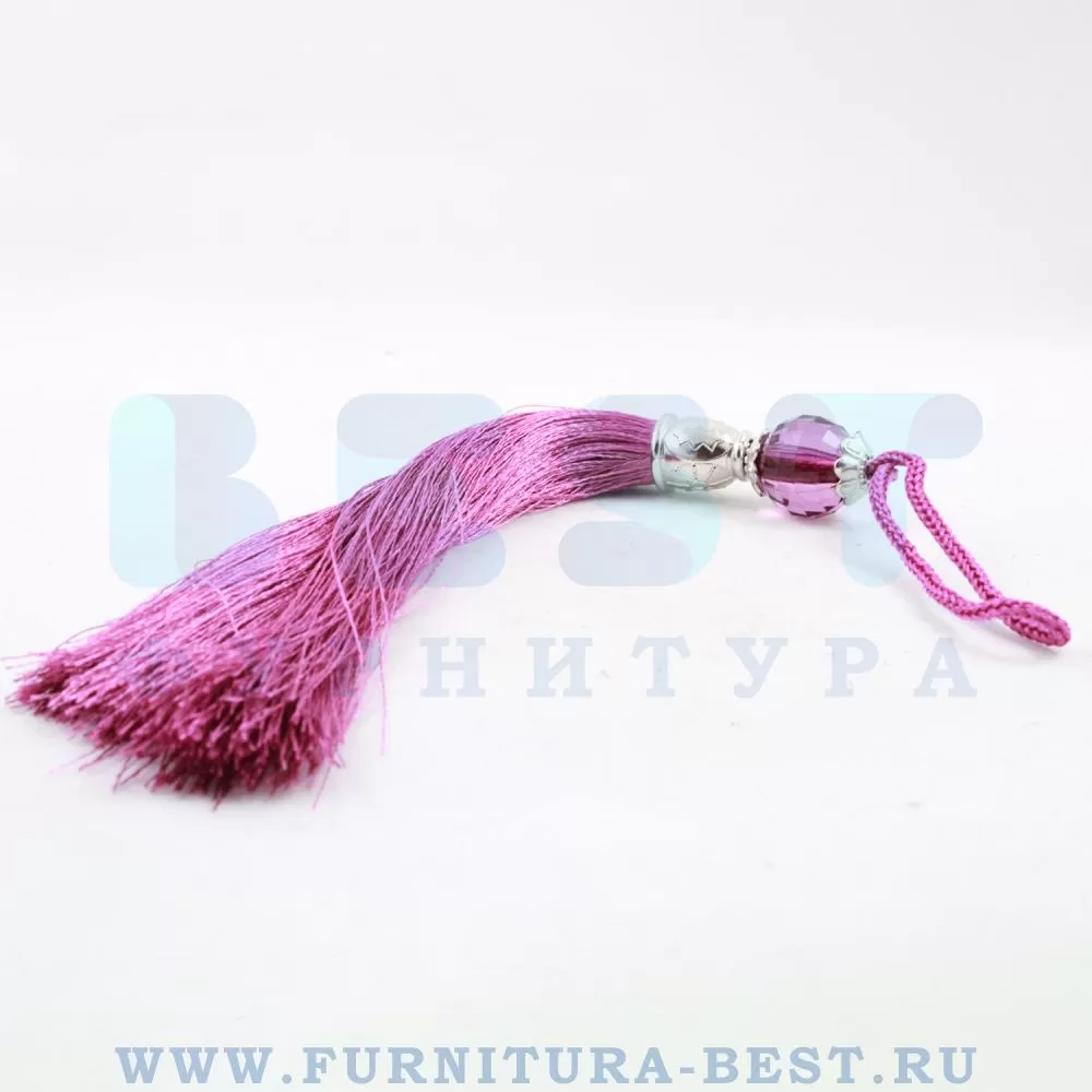 Кисточка для мебельных ручек, 150 мм, цвет малиновый, арт. TASSEL-10-FUCHIA стоимость 150 руб.