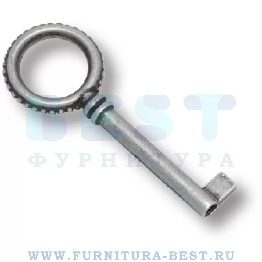 Ключ, 77*30 мм, материал цамак, цвет старое серебро, арт. 6137.0040.016 стоимость 265 руб.