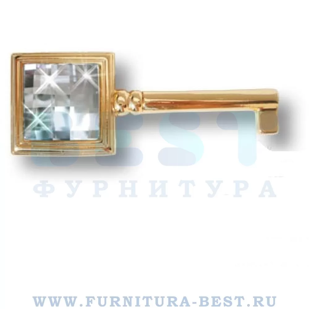 Ключ, 80/42*29*29 мм, материал цамак, цвет глянцевое золото с кристаллом swarovski, арт. 15.511.42.SWA.19 стоимость 3 765 руб.