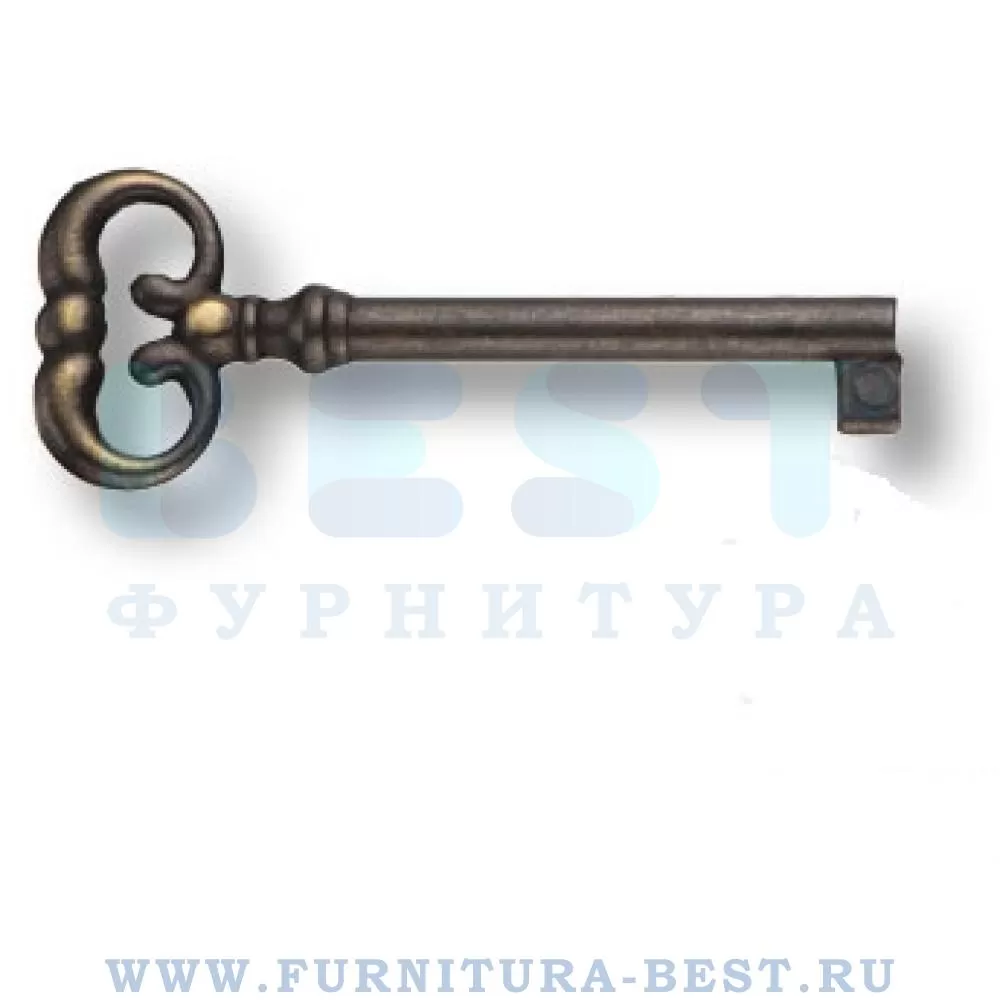Ключ, 82*32 мм, материал цамак, цвет античная бронза, арт. 5003-42/53 стоимость 190 руб.