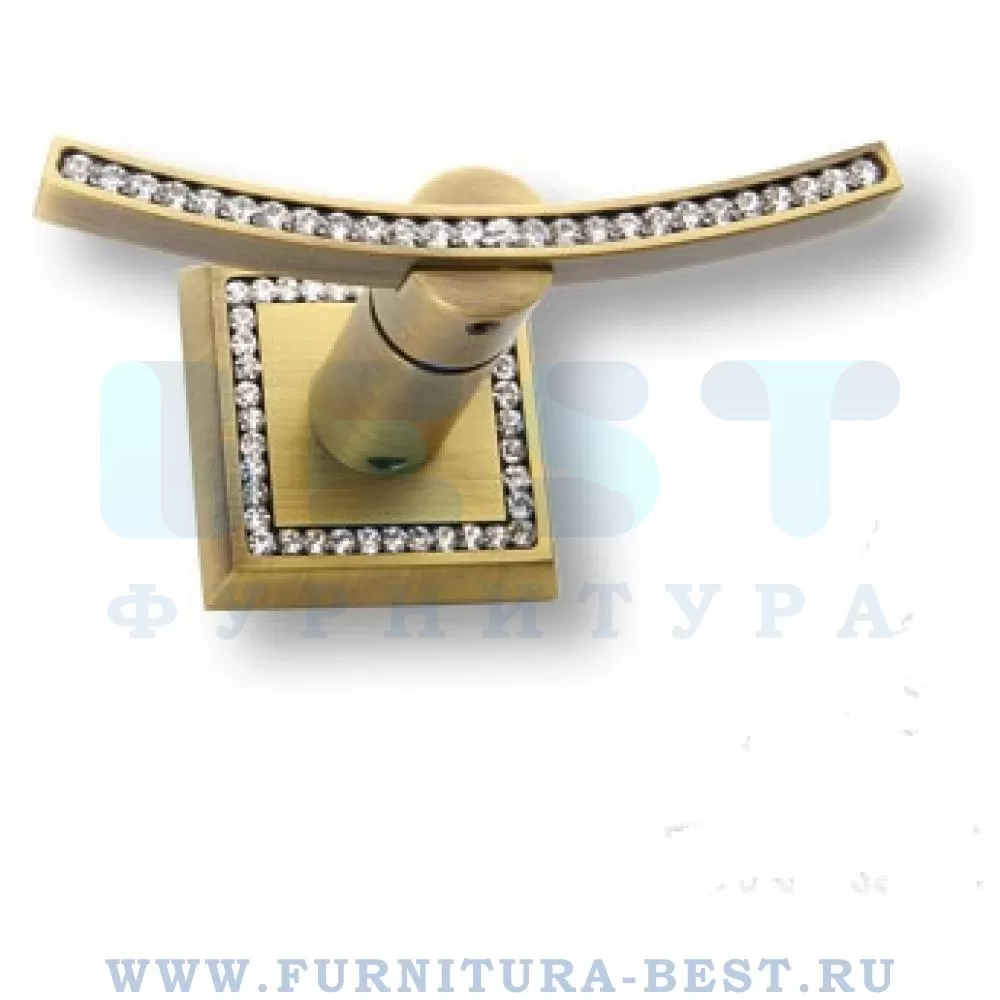 Крючок, 120*54*86 мм, материал латунь, цвет античная бронза с кристаллами swarovski, арт. 3506-2-75-013 стоимость 12 775 руб.