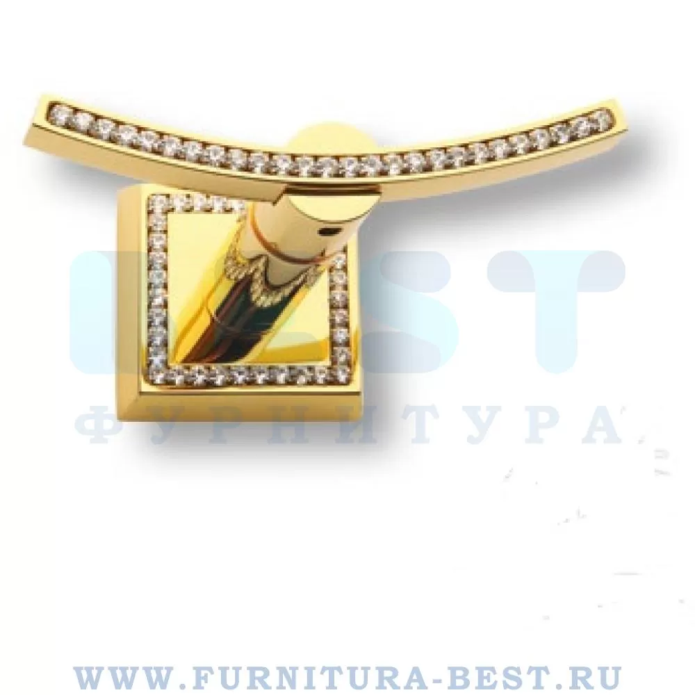 Крючок, 120*54*86 мм, материал латунь, цвет глянцевое золото с кристаллами swarovski, арт. 3506-2-75-030 стоимость 19 510 руб.