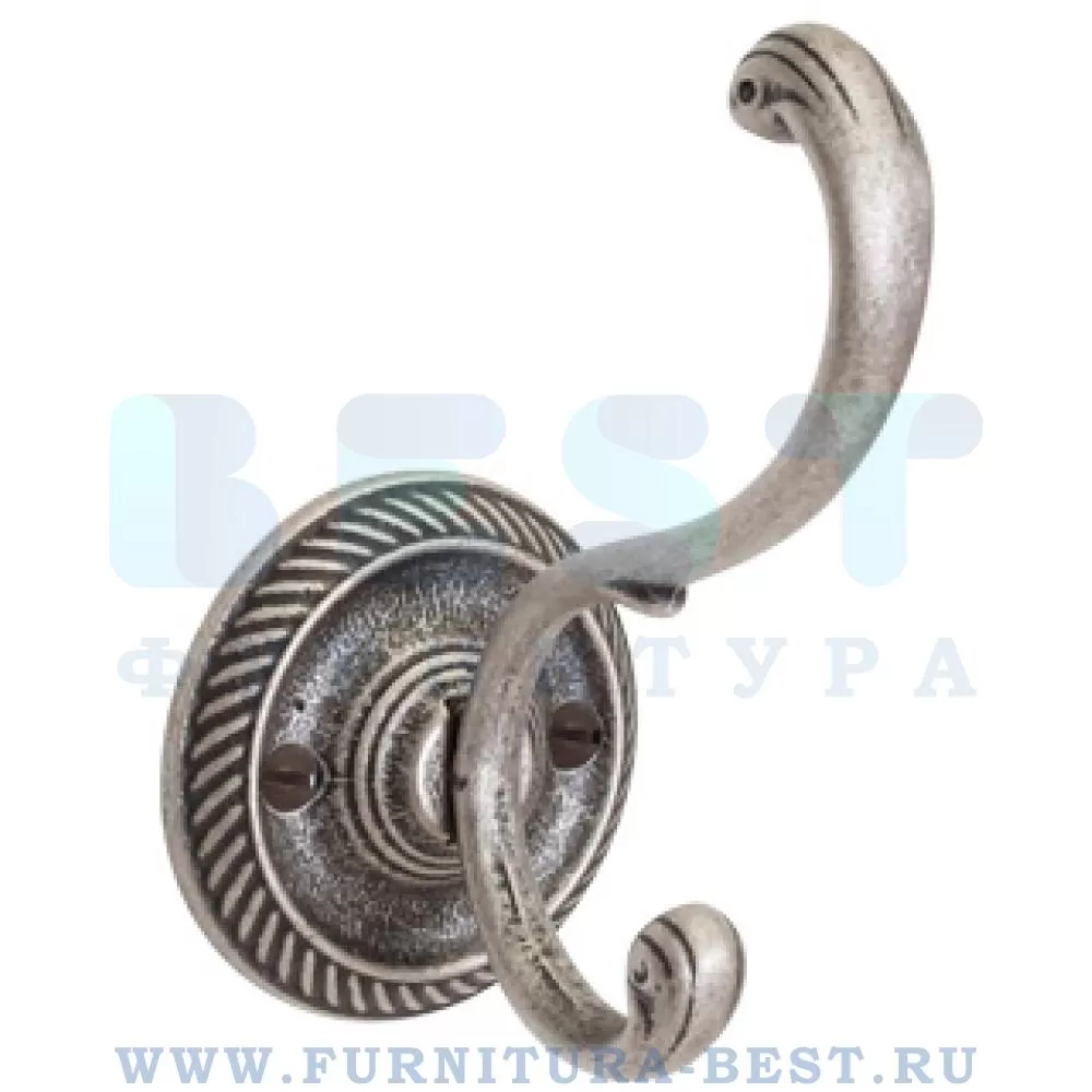Крючок 34 мм, материал латунь, цвет серебро старое, арт. 43001.11300.25 стоимость 1 935 руб.