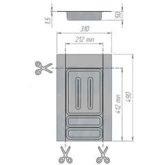 Лоток кухонный R130SC9710 Ёмкости для столовых приборов