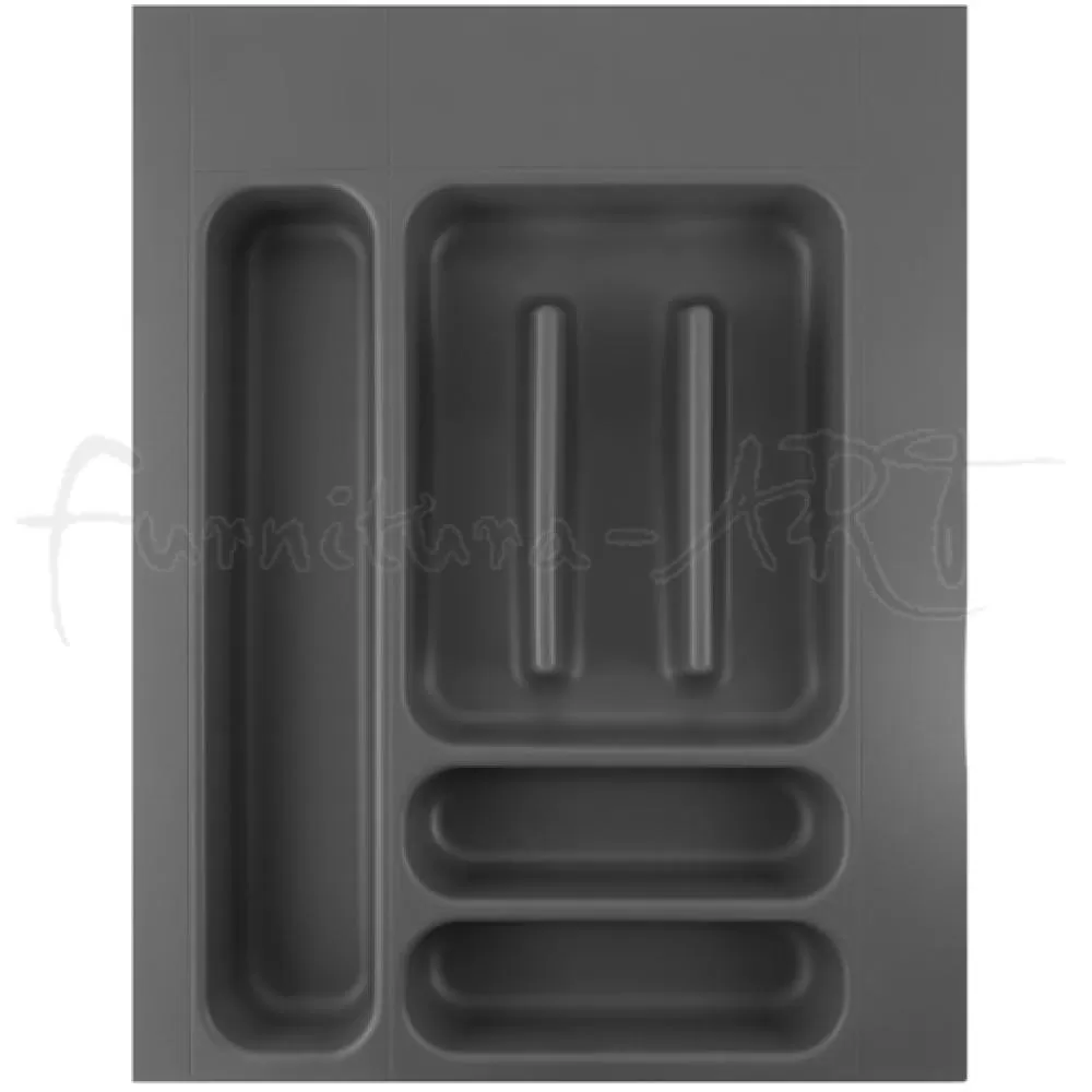 Лоток кухонный для столовых приборов для ящика c фасадом 400 мм, 490*380*50 мм, материал пластик, цвет серый базальт, арт. R140SC9720 стоимость 1 075 руб.