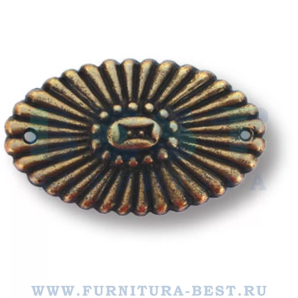 Накладка декоративная, 51*30*5 мм, материал цамак, цвет античная бронза, арт. 05.0910.B стоимость 200 руб.