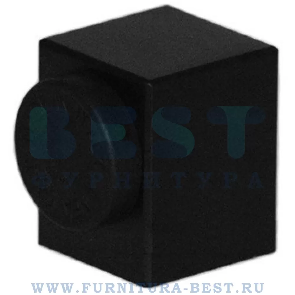 Ограничитель напольный, 28*28*35 мм, материал латунь, цвет чёрный матовый, арт. 200301 BL MATT стоимость 3 265 руб.