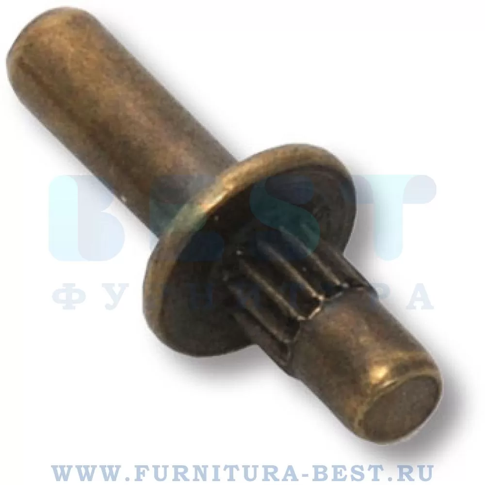 Полкодержатель для дерева, 21*4.5 мм, материал сталь, цвет бронза, арт. 6940-22 стоимость 45 руб.