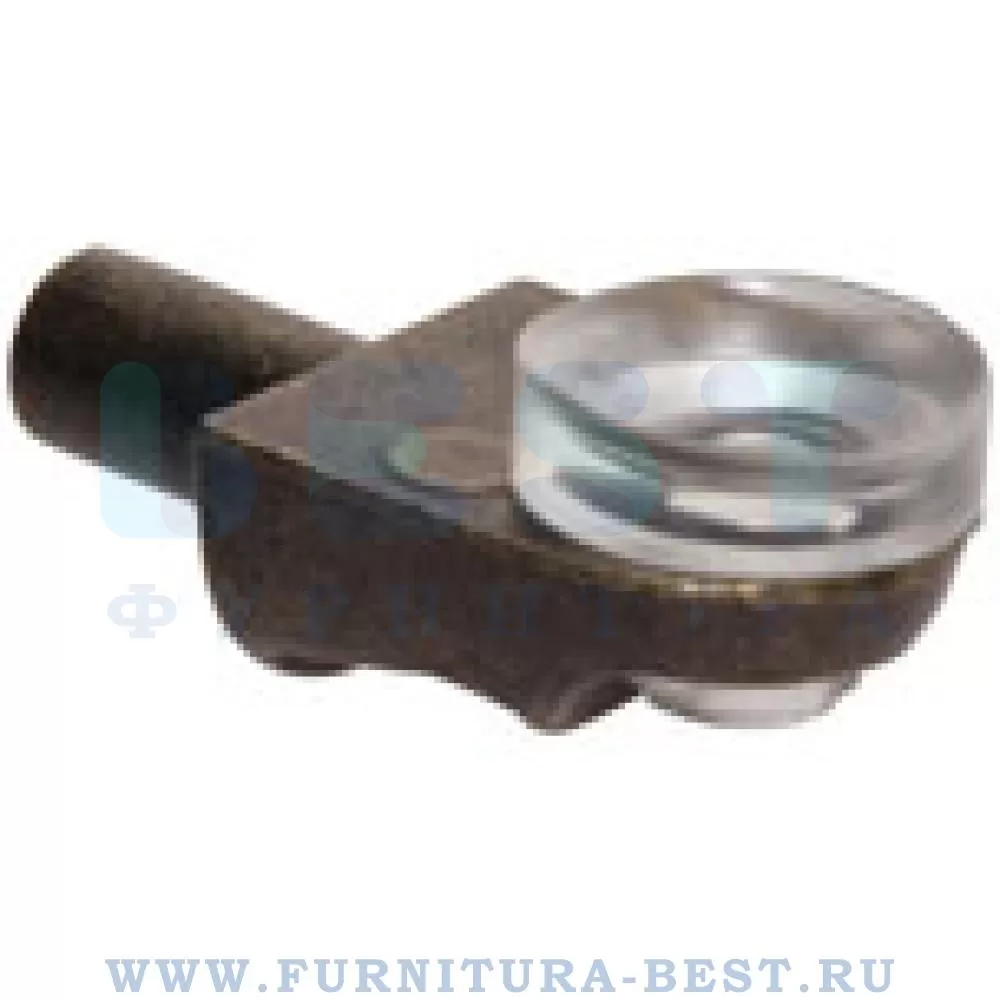 Полкодержатель для стекла лопаточка с присоской, 17*12*8 мм, материал металл, цвет бронза, арт. EA10.AB-TR стоимость 15 руб.