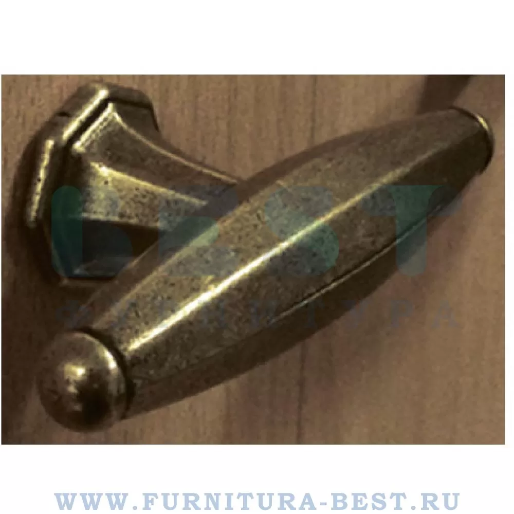 Ручка-кнопка, 14*65*12 мм, материал цамак, цвет бронза, арт. OCTO1-22 стоимость 390 руб.