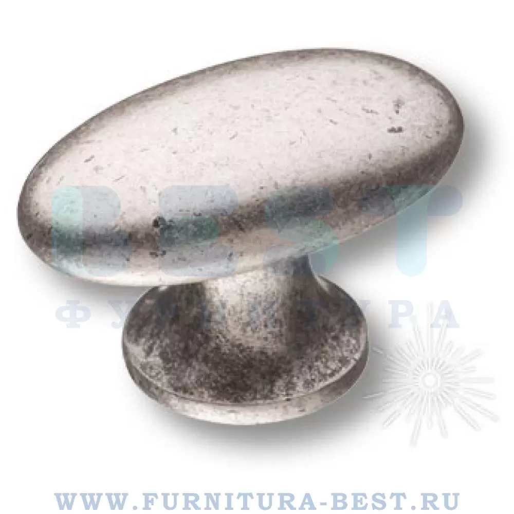 Ручка-кнопка 16 мм, материал цамак, цвет античное серебро, арт. BU 008.60.16 стоимость 945 руб.