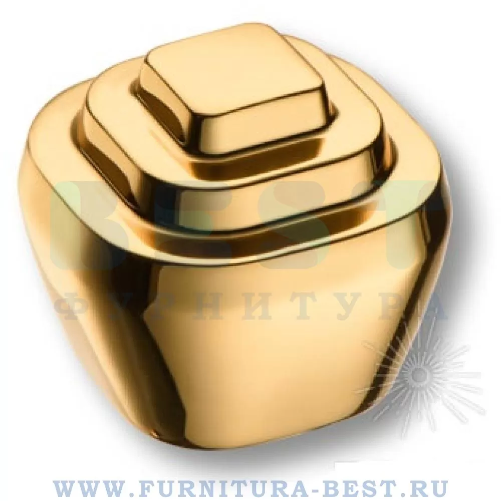 Ручка-кнопка 16 мм, материал цамак, цвет глянцевое золото, арт. 4180 016MP11 стоимость 860 руб.