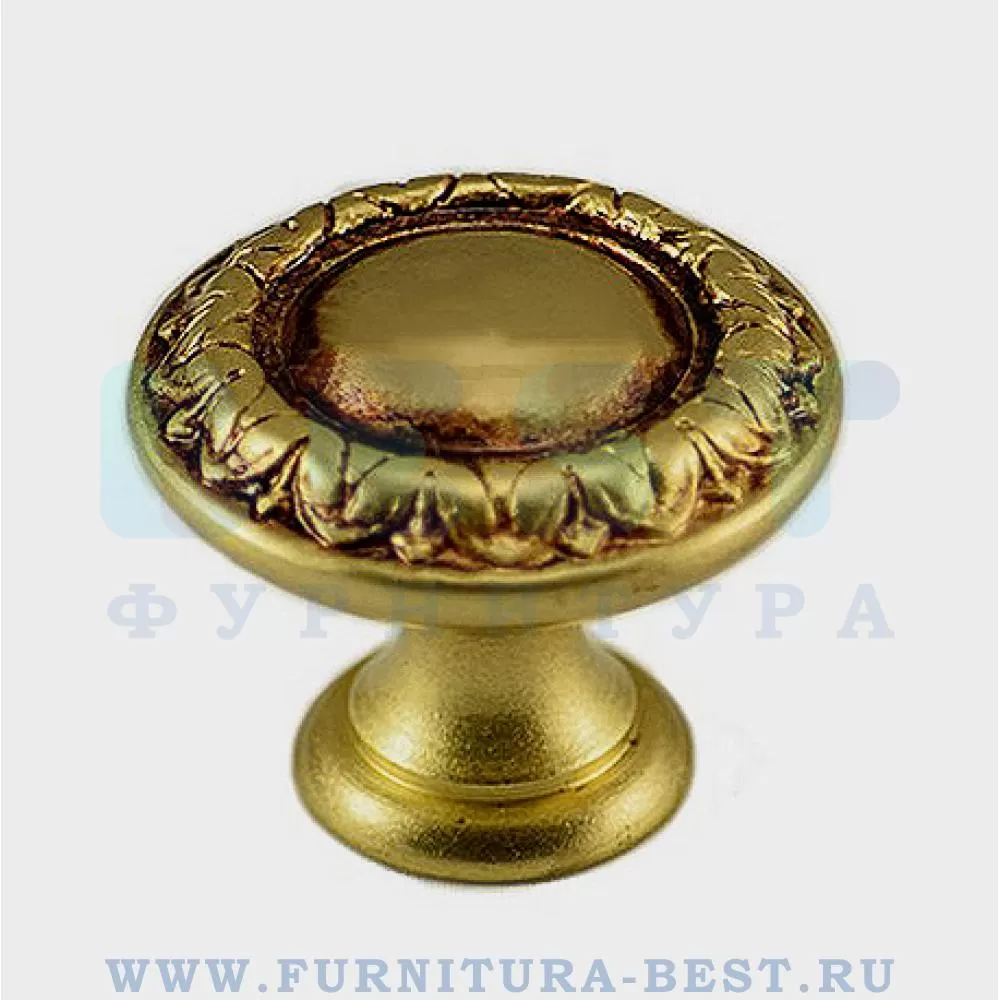 Ручка-кнопка, 24*d=30 мм, цвет французское золото, арт. 436CPOV стоимость 1 950 руб.