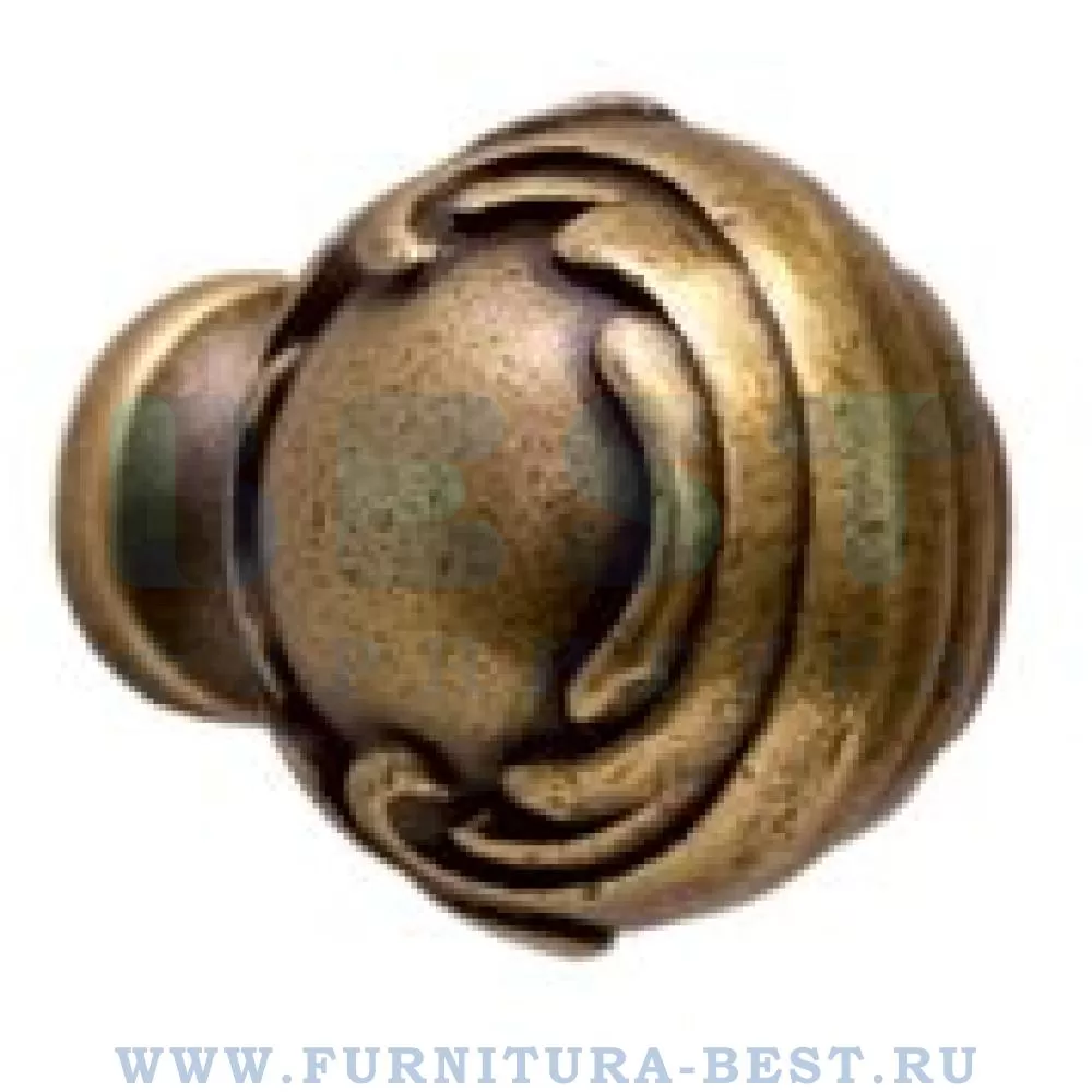 Ручка-кнопка, 25*22*30 мм, материал цамак, цвет бронза античная французская, арт. 25.694.B25 стоимость 285 руб.