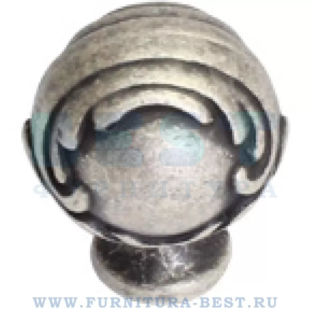 Ручка-кнопка, 25*30*22 мм, материал цамак, цвет серебро античное, арт. 25.694.B17N стоимость 365 руб.