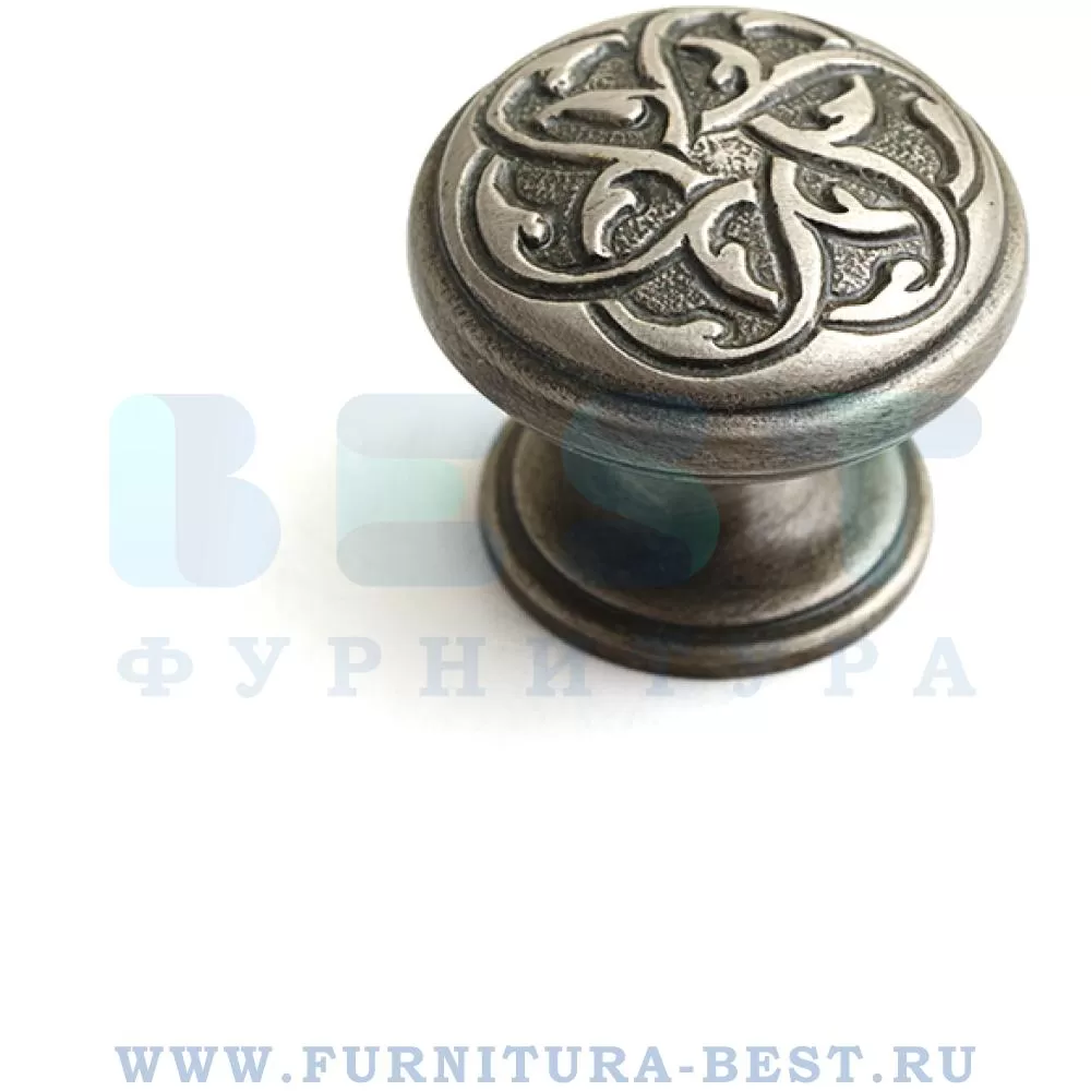 Ручка-кнопка, 25*d=28 мм, материал латунь, цвет серебро, арт. 07120-015 стоимость 2 200 руб.