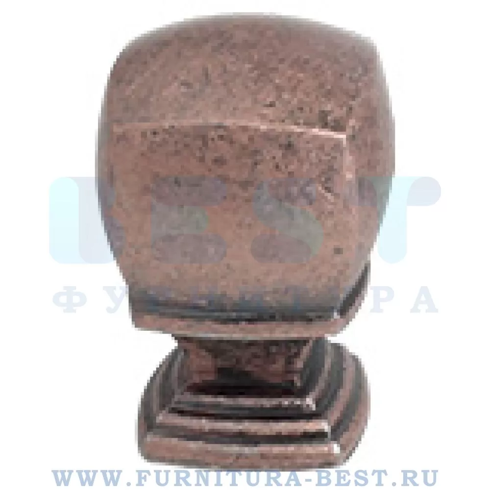 Ручка-кнопка, 25x25x37 мм, материал цамак, цвет медь античная, арт. M278.K.BAC стоимость 205 руб.