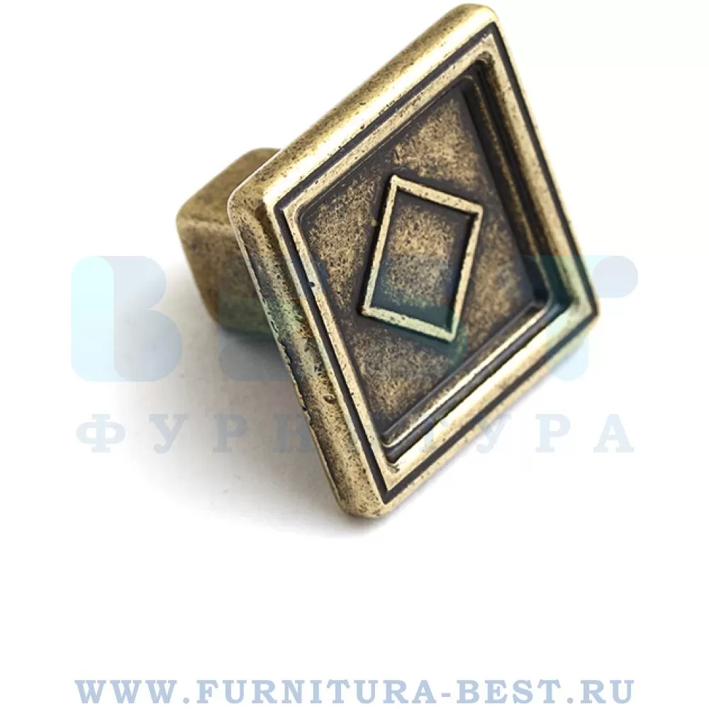 Ручка-кнопка, 26*26*20 мм, материал цамак, цвет античная бронза, арт. 15.320.00.12 стоимость 200 руб.