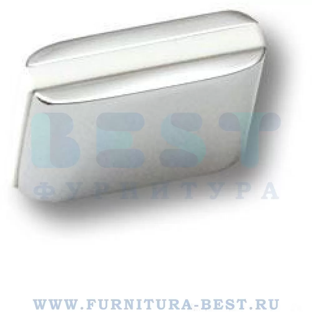 Ручка-кнопка, 28*10*25 мм, материал цамак, цвет глянцевый хром с белой вставкой, арт. 429025MP02PL06 стоимость 520 руб.