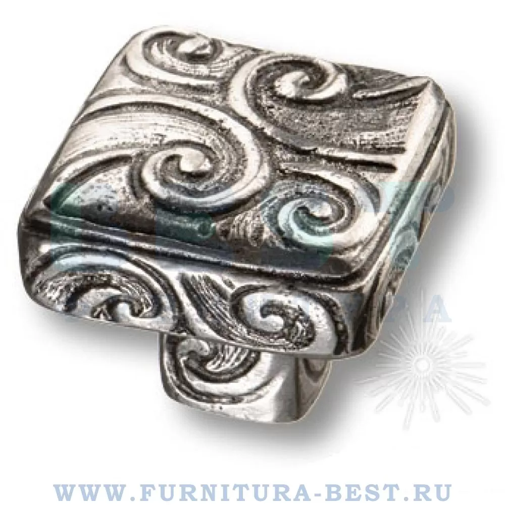 Ручка-кнопка, 28x34x34 мм, цвет серебро античное, арт. 900.00.16 стоимость 4 305 руб.