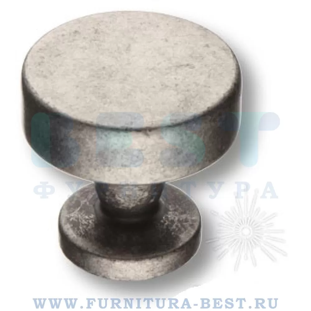 Ручка-кнопка, 29*28 мм, материал цамак, цвет античное серебро, арт. 30-SILVER стоимость 1 390 руб.