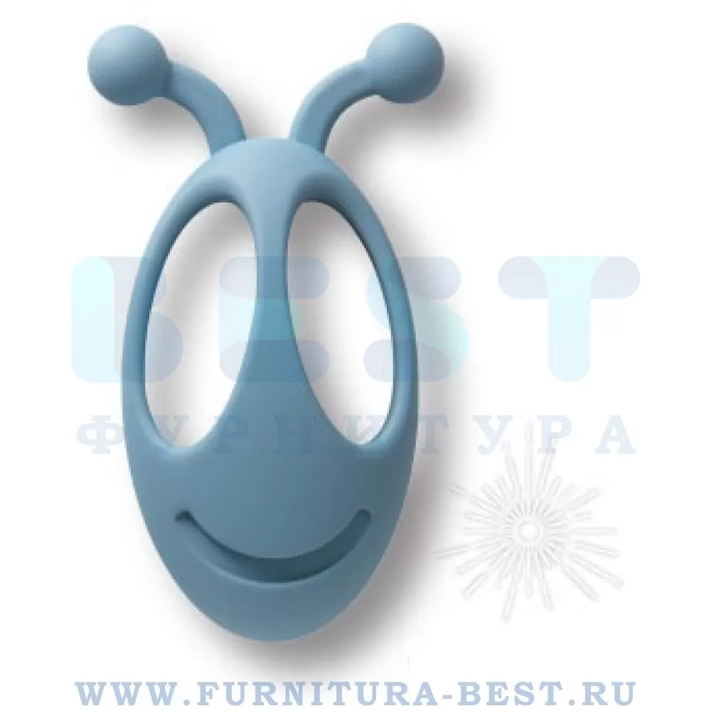 Ручка-кнопка 32 мм, материал пластик, цвет голубой, арт. 439032ST03 стоимость 555 руб.