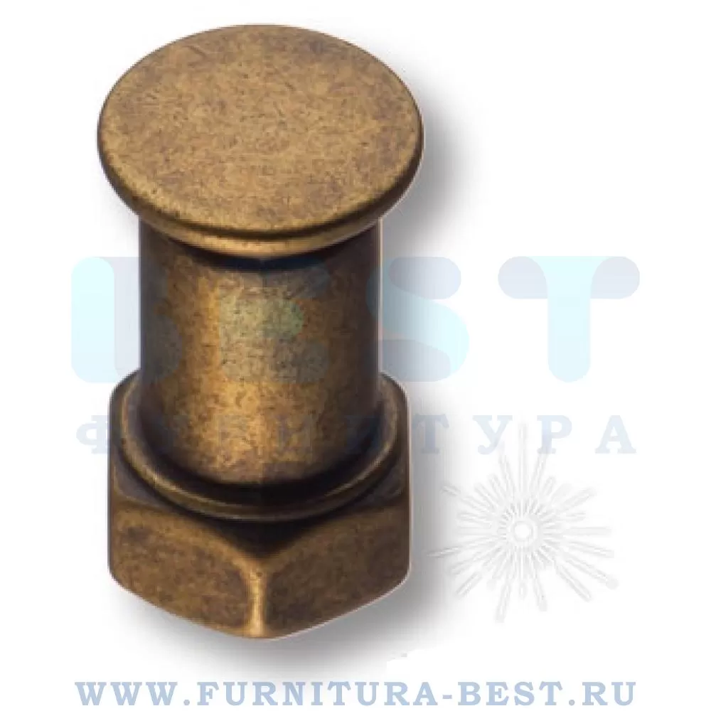 Ручка-кнопка, 33*d=19 мм, материал цамак, цвет бронза, арт. 6200-831 стоимость 410 руб.