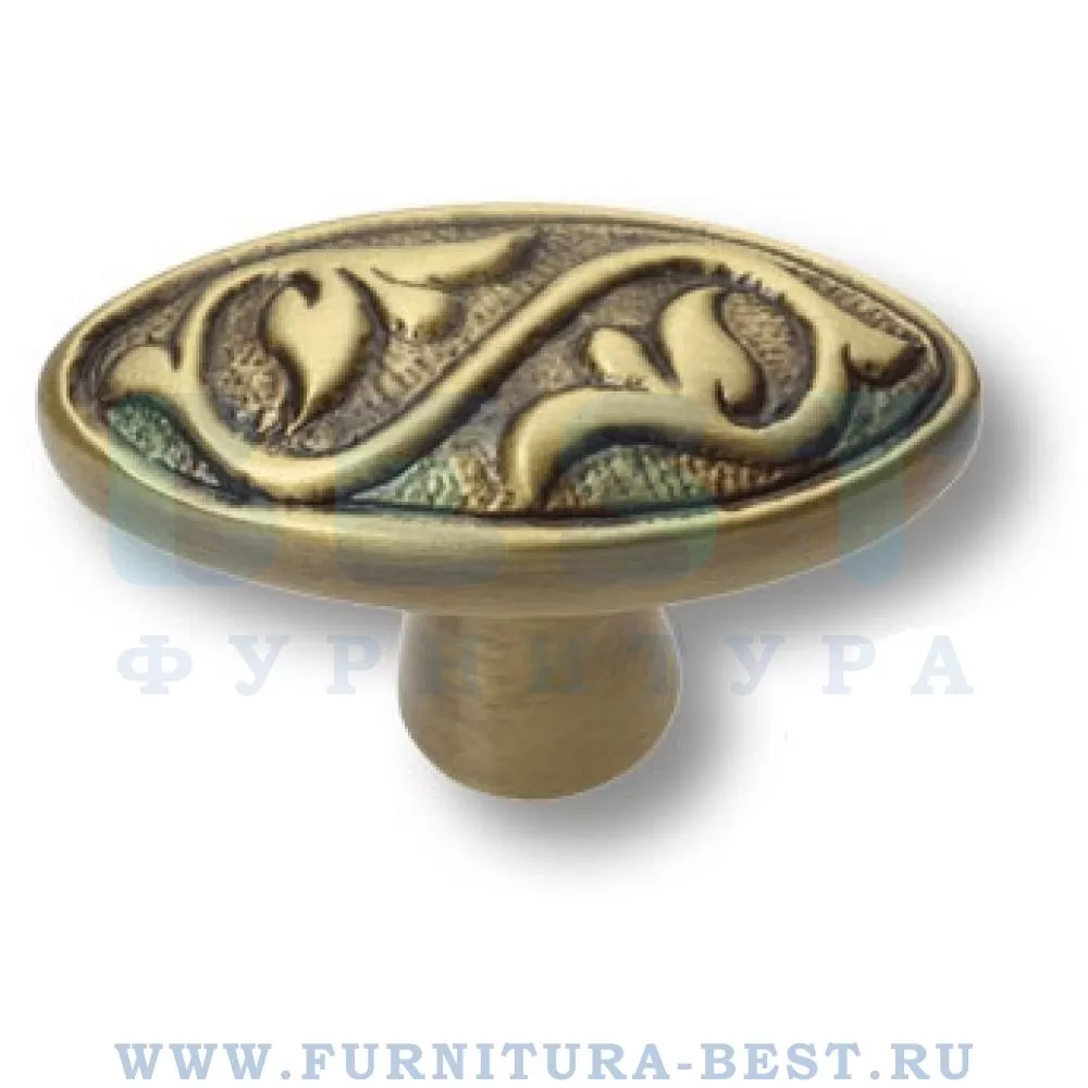 Ручка-кнопка, 35*17*23 мм, материал латунь, цвет старая бронза, арт. 07104-013 стоимость 2 340 руб.