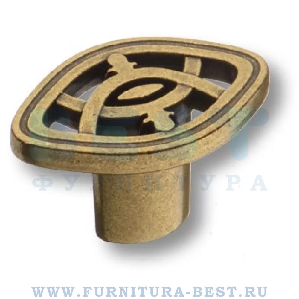 Ручка-кнопка, 40*26*25 мм, материал цамак, цвет античная бронза, арт. 15.391.00.12 стоимость 275 руб.