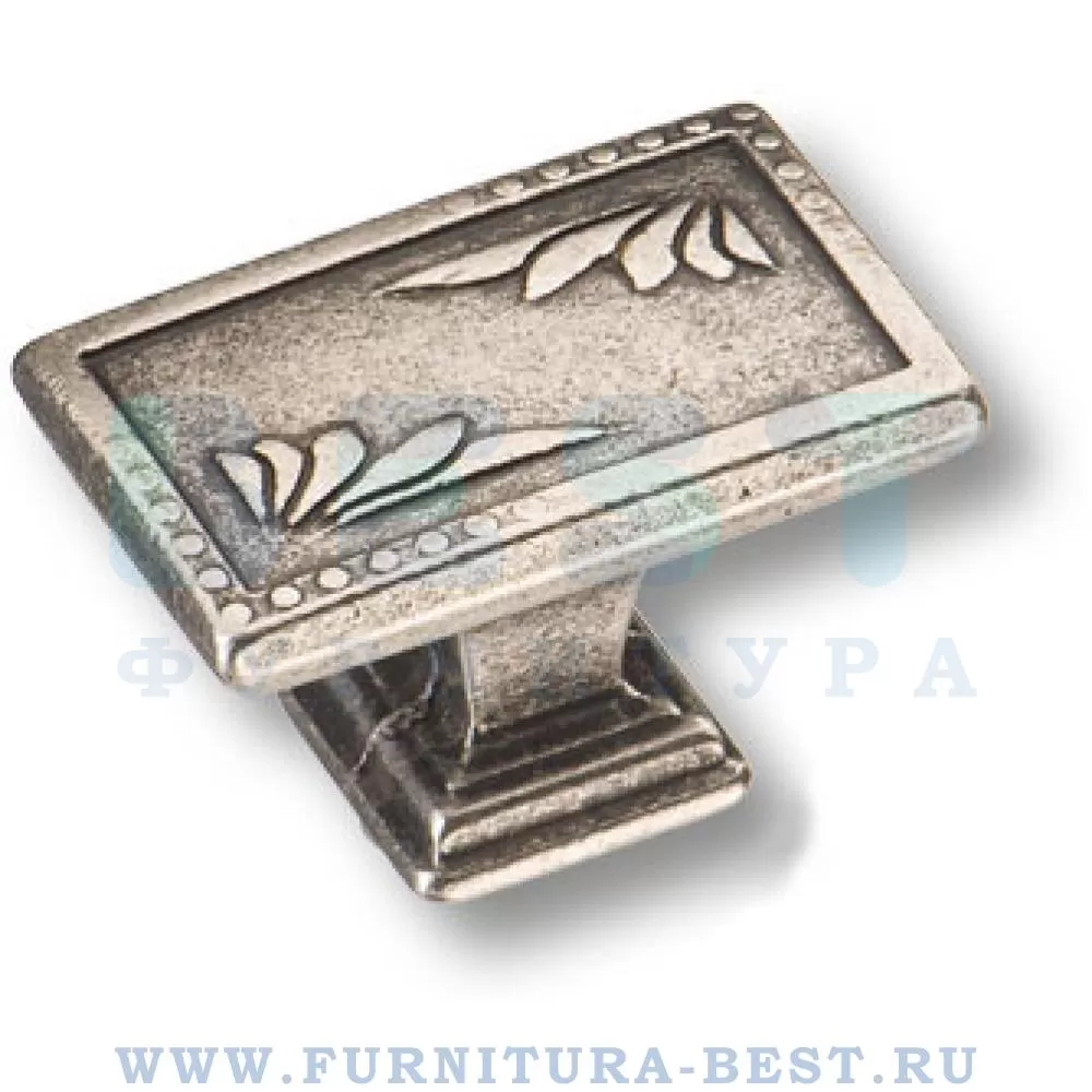 Ручка-кнопка, 40x24x26 мм, материал цамак, цвет античное серебро, арт. 15.325.00.16 стоимость 560 руб.