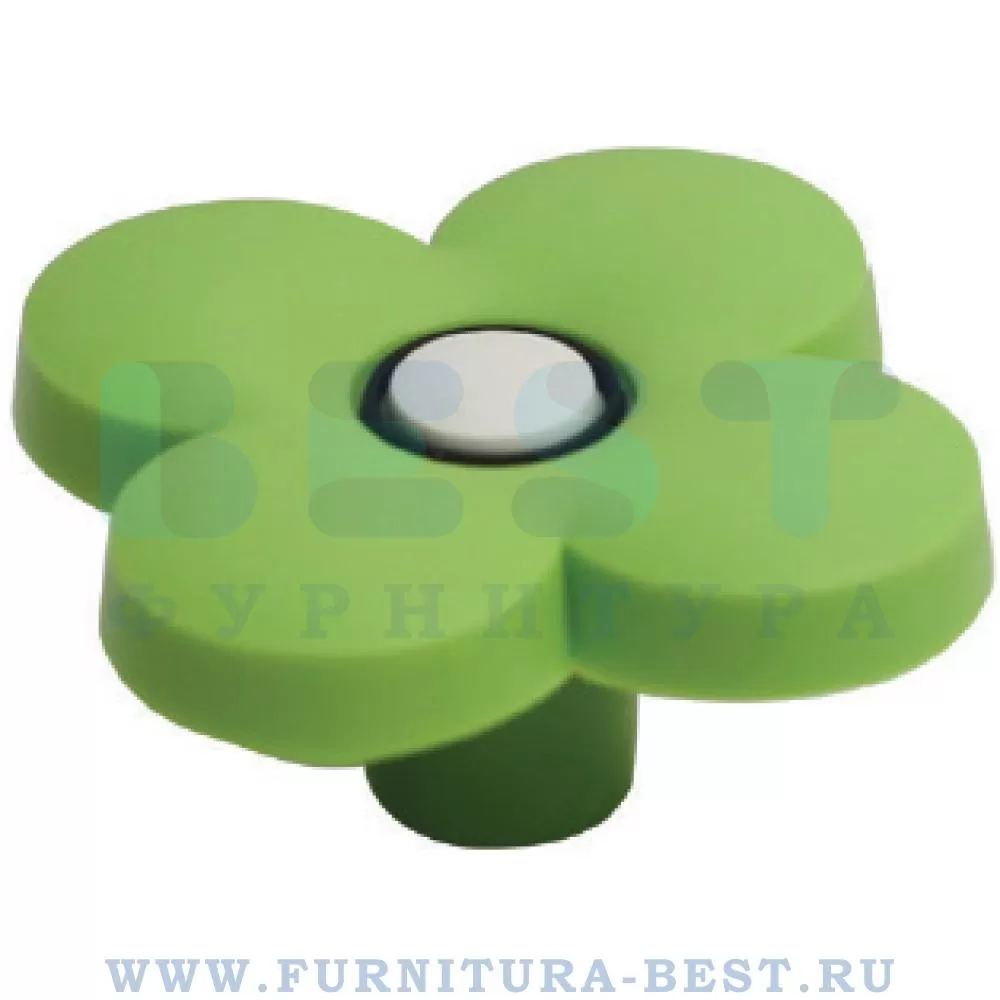 Ручка-кнопка, 41*41*23 мм, материал каучук, цвет зеленый, арт. MC 003.G стоимость 105 руб.