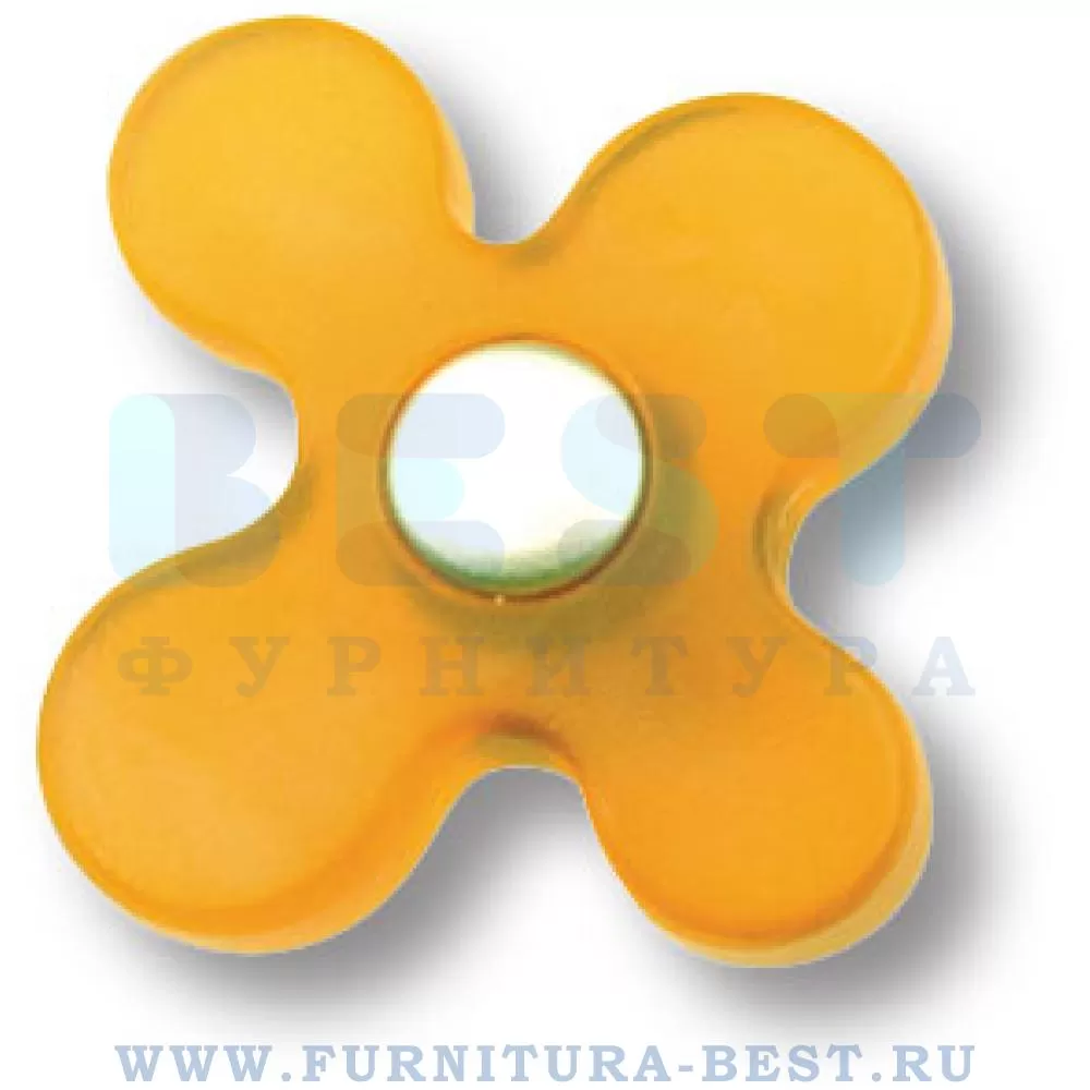 Ручка-кнопка, 43*38 мм, материал пластик, цвет оранжевый, арт. 608MI стоимость 260 руб.