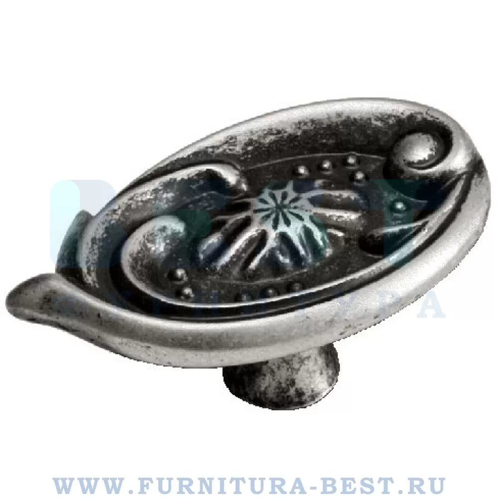 Ручка-кнопка, 45*23*24 мм, цвет серебро, арт. RC192Z.028NA стоимость 200 руб.