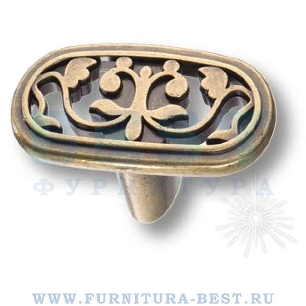 Ручка-кнопка, 46*24*26 мм, материал цамак, цвет античная бронза, арт. 15.371.00.12 стоимость 290 руб.