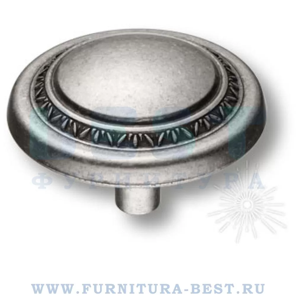 Ручка-кнопка, 49*d=70 мм, материал цамак, цвет старое серебро, арт. 15.731.00.16 стоимость 1 500 руб.