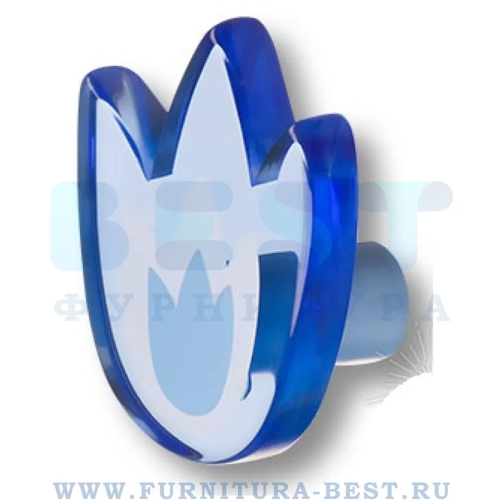 Ручка-кнопка, 57*49*29 мм, материал пластик, цвет синий, арт. 665AZX стоимость 970 руб.