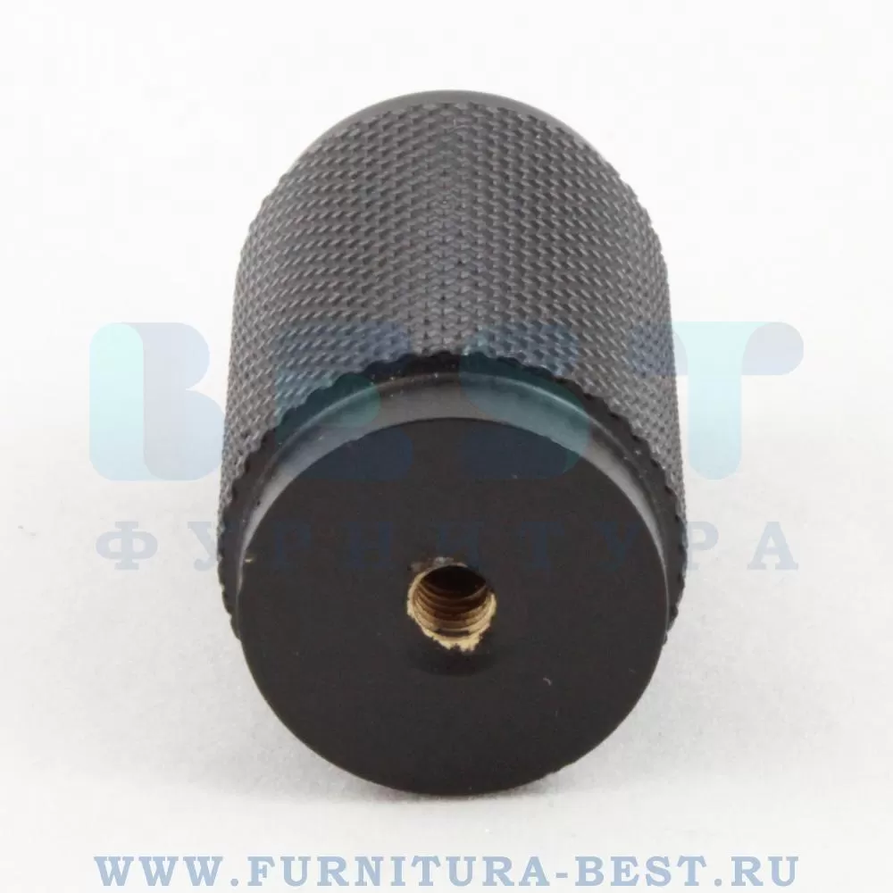 Ручка-кнопка, d=20*35 мм, материал латунь, цвет черный матовый комбинированный, арт. 00-00017086 стоимость 2 100 руб.