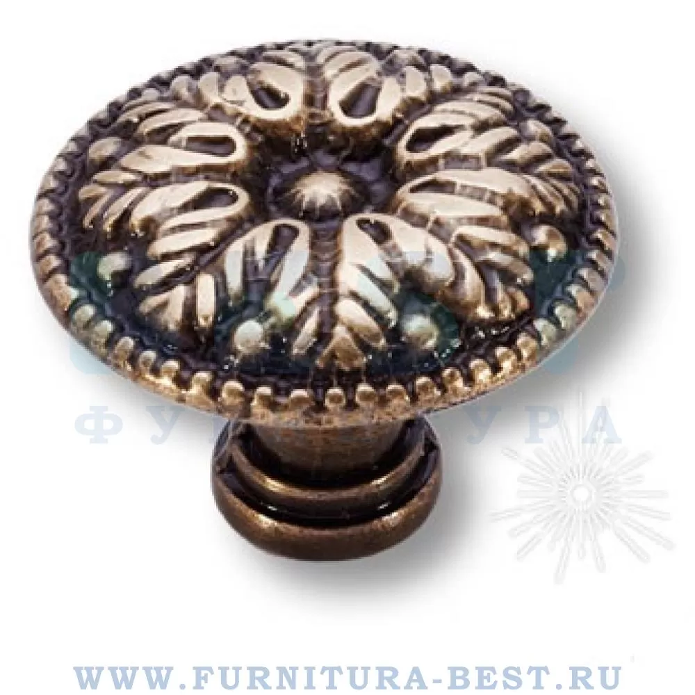 Ручка-кнопка, d=24x17 мм, материал цамак, цвет античная бронза, арт. 15.303.24.12 стоимость 205 руб.