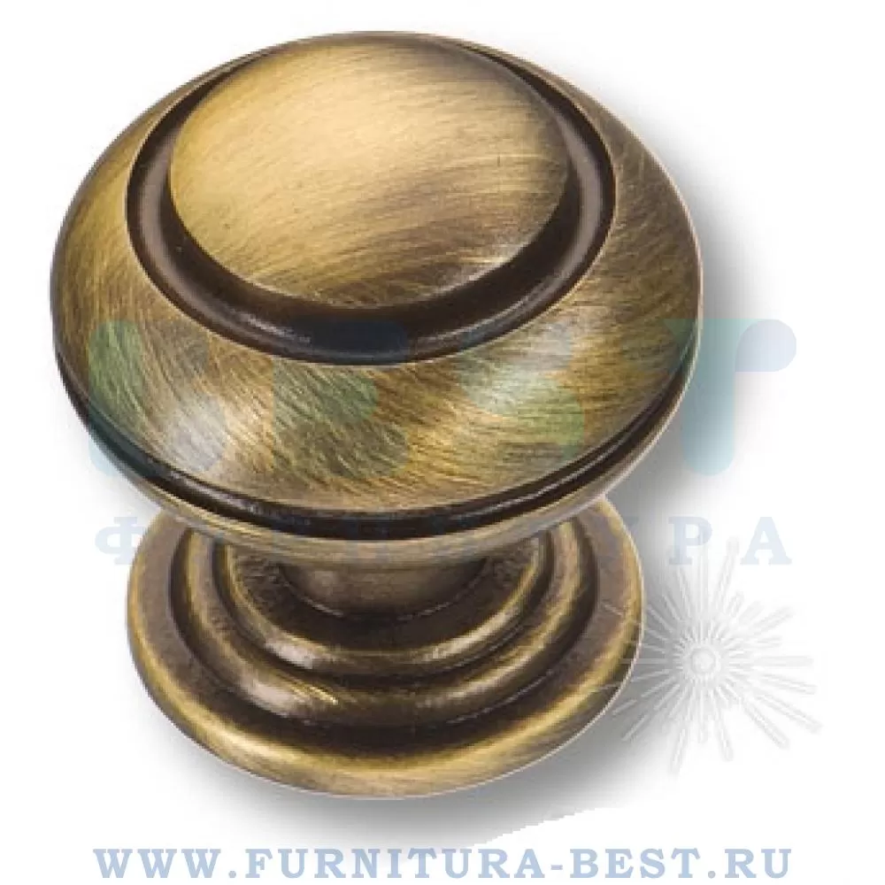 Ручка-кнопка, d=25x30 мм, материал латунь, цвет старая бронза, арт. 0712-013 стоимость 1 430 руб.