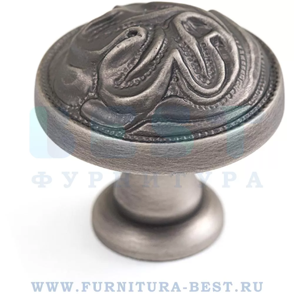 Ручка-кнопка, d=28 мм, материал латунь, цвет серебро, арт. 201272PB028TM стоимость 1 870 руб.