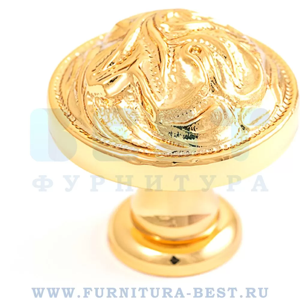 Ручка-кнопка, d=28 мм, материал латунь, цвет золото глянец, арт. 201272PB028OZ стоимость 1 870 руб.