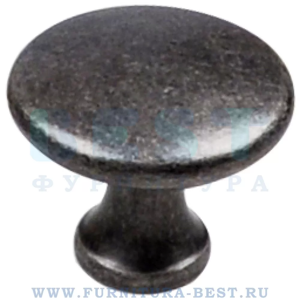 Ручка-кнопка, d=29.5*25 мм, материал цамак, цвет серебро античное, арт. RQ161Z.025SA стоимость 195 руб.