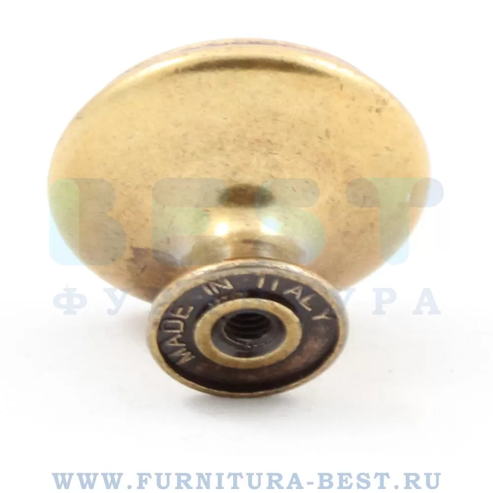 Ручка-кнопка, d=30*24 мм, материал металл, цвет бронза античная "валенсия" + керамика, арт. P88.01.F6.A8G стоимость 860 руб.