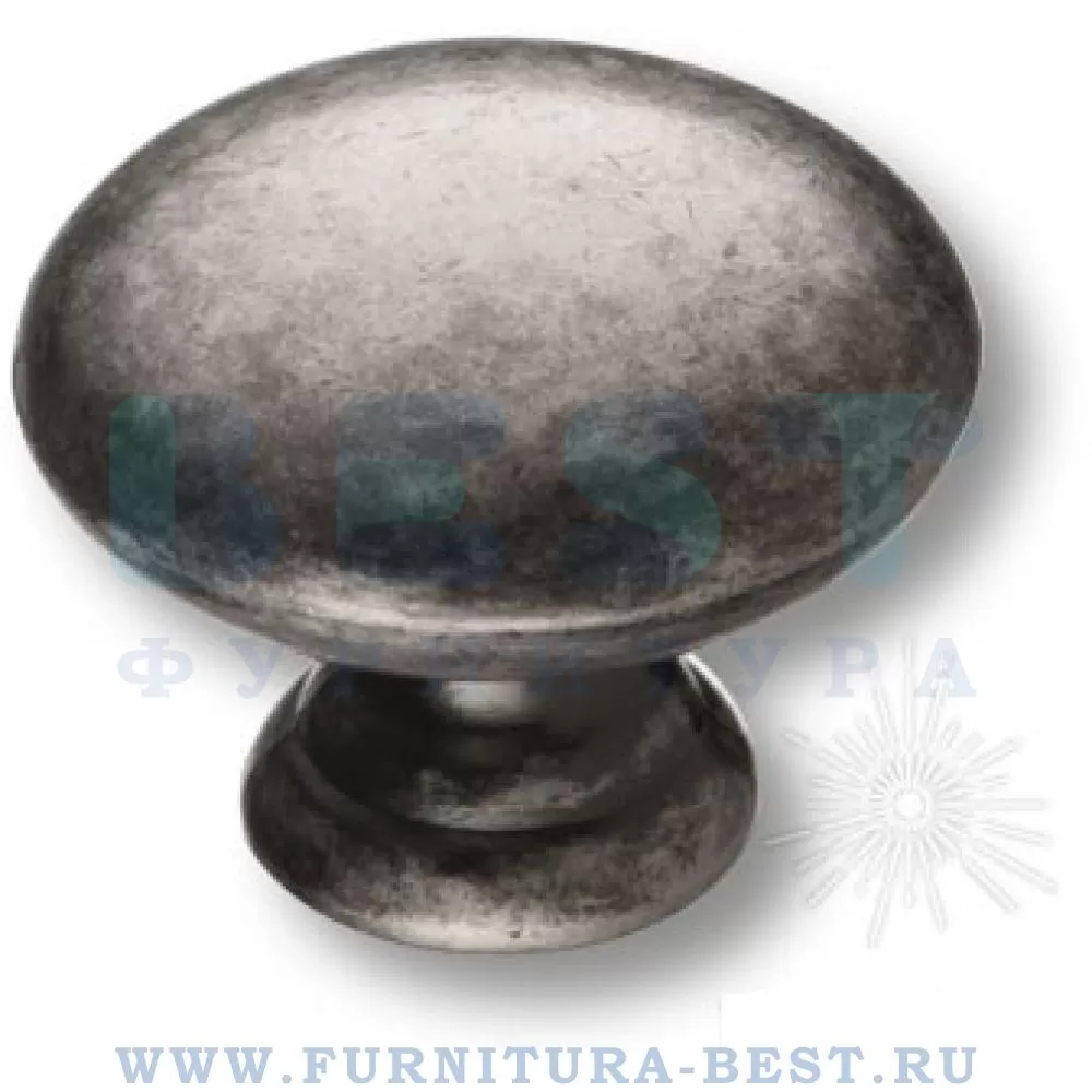 Ручка-кнопка, d=30*24 мм, материал цамак, цвет античное серебро, арт. 15.324.30.05 стоимость 325 руб.
