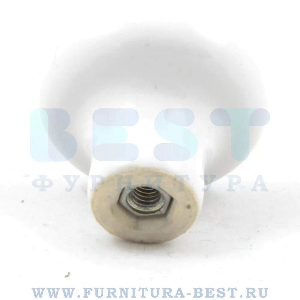 Ручка-кнопка, d=30 мм, материал керамика, цвет белый, арт. 38070 стоимость 500 руб.