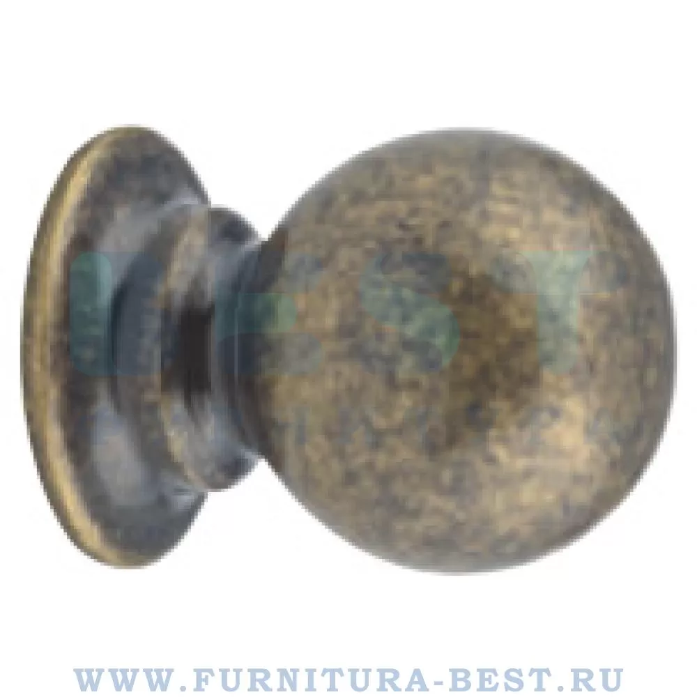 Ручка-кнопка, d=30 мм, материал металл, цвет античная бронза, арт. OLIMPOS-24-30 стоимость 1 100 руб.