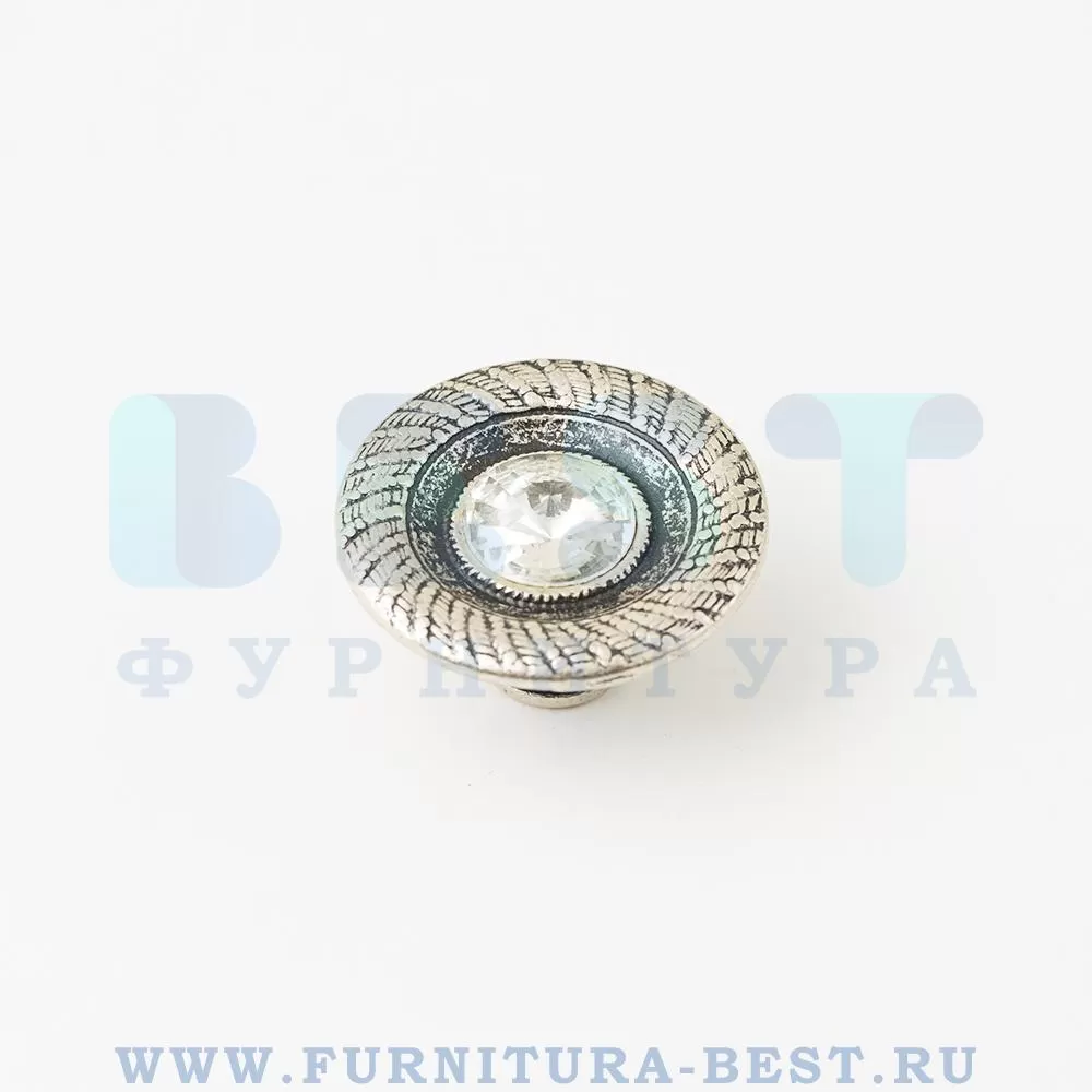 Ручка-кнопка, d=30 мм, цвет серебро swarovski, арт. 29.406.09 стоимость 600 руб.