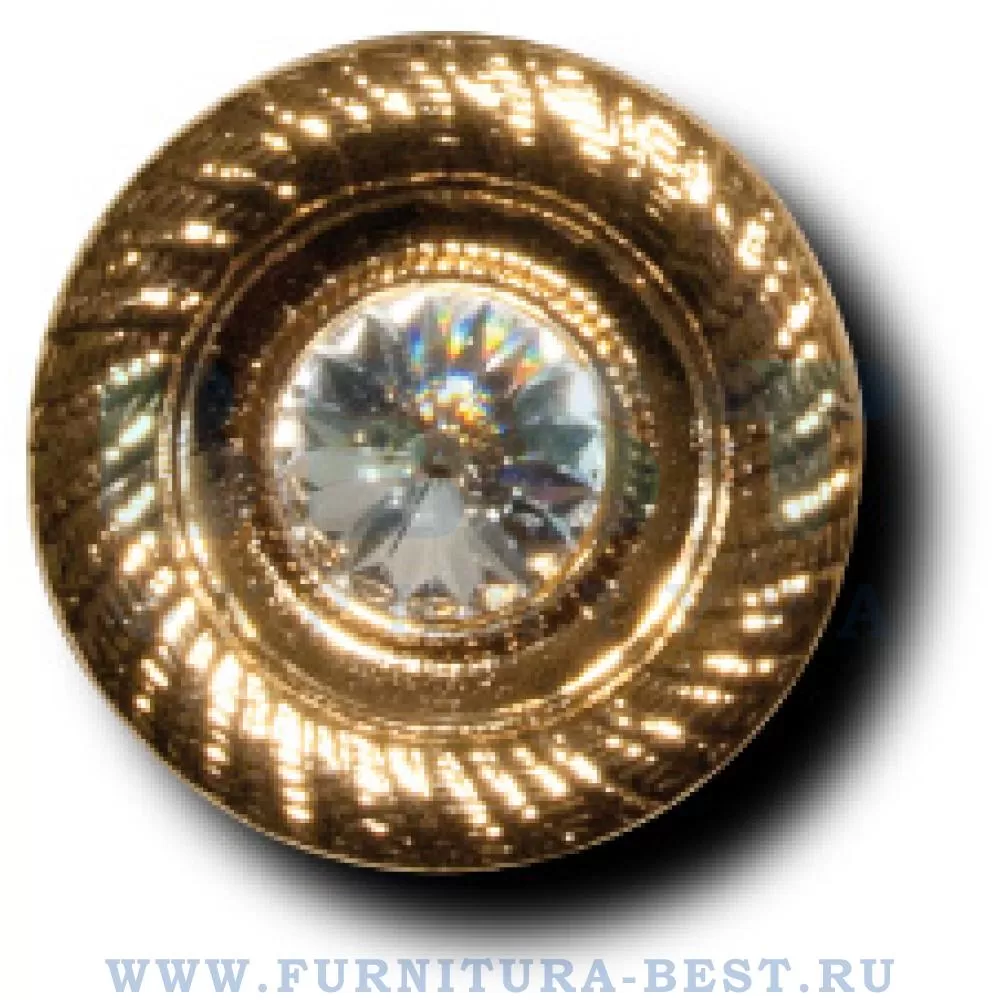 Ручка-кнопка, d=30 мм, цвет золото глянец с кристаллом, арт. 29.406.10 стоимость 700 руб.