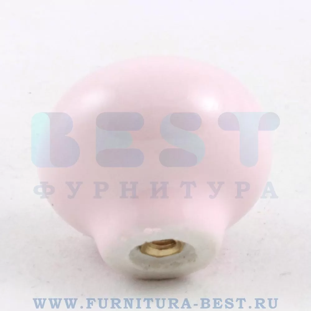 Ручка-кнопка, d=32/32*35 мм, материал цамак, цвет розовый/матовое золото, арт. 3005-61-PINK стоимость 510 руб.