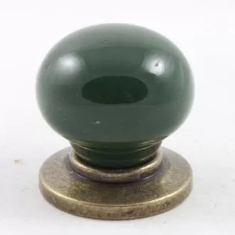 Ручка-кнопка 3005-40-GREEN Мебельные ручки керамика